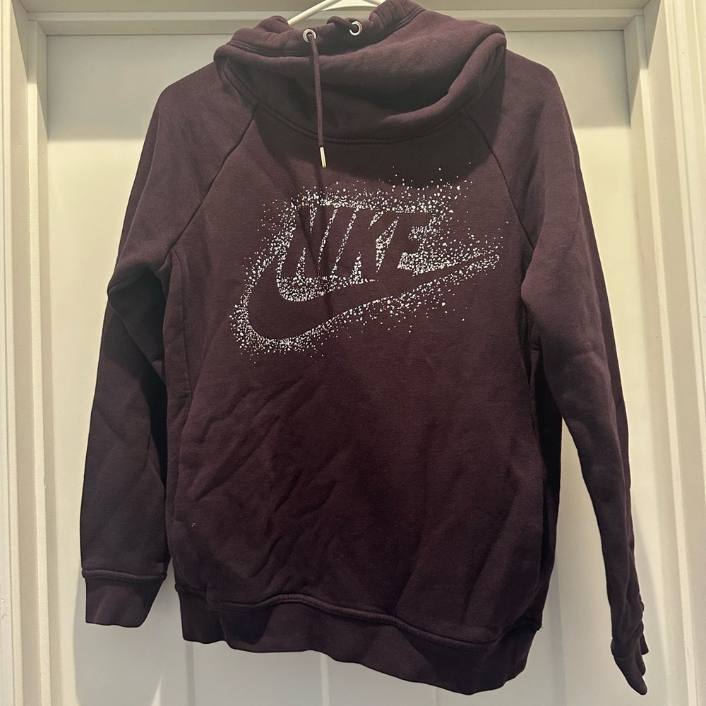 Nike Deep Purple Sweatshirt with Metallic Logo